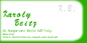 karoly beitz business card